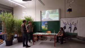 Unser Stand ist aufgebaut, jetzt kann es losgehen.